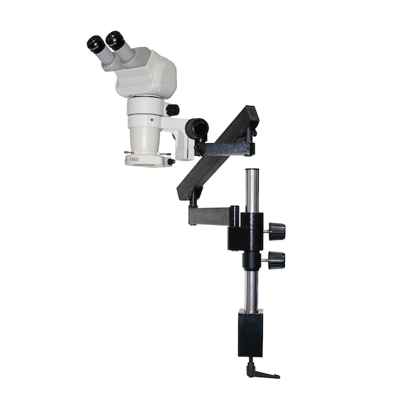 Tilting Stereo Zoom Microscope/Compact LED Ring On Articulating Arm